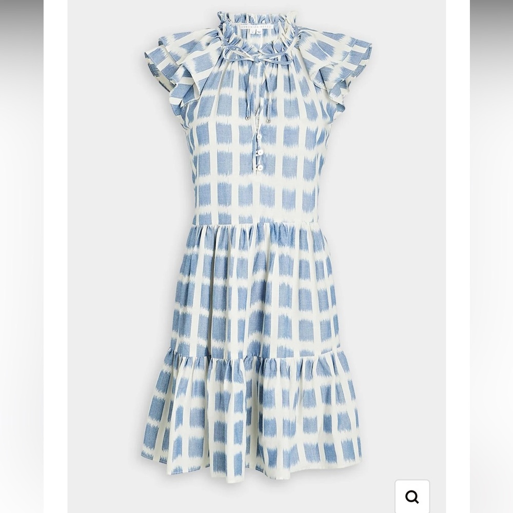 VERONICA BEARD Zee Ikat Dress in Ecru Multi - Picture 1 of 9